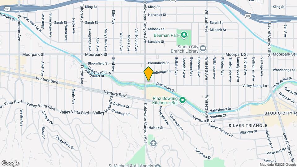 4250 Coldwater Canyon Mapa y Detalles de la Ubicación
