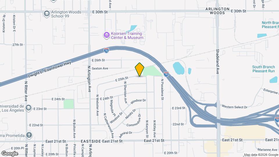 6255 E 25th St Map and Location Details