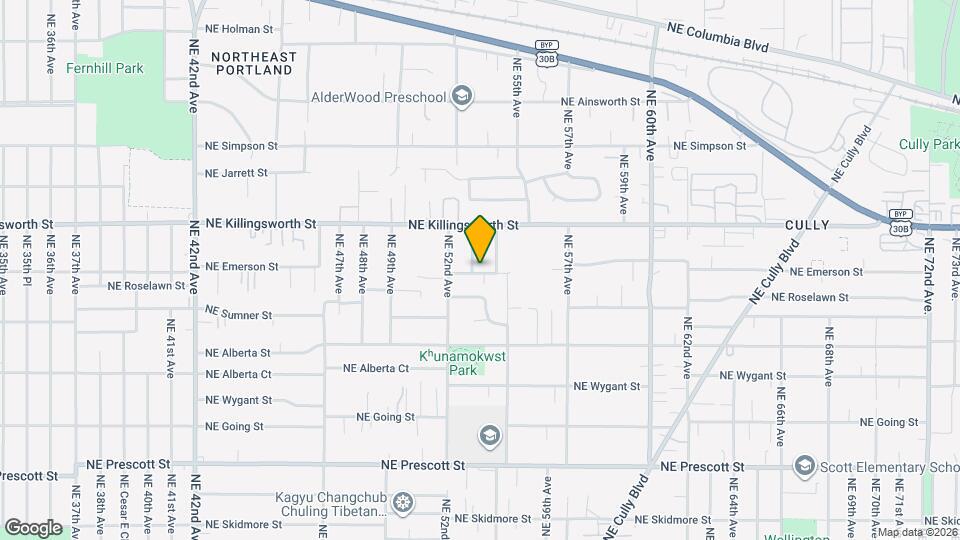 5317 NE Emerson St Map and Location Details
