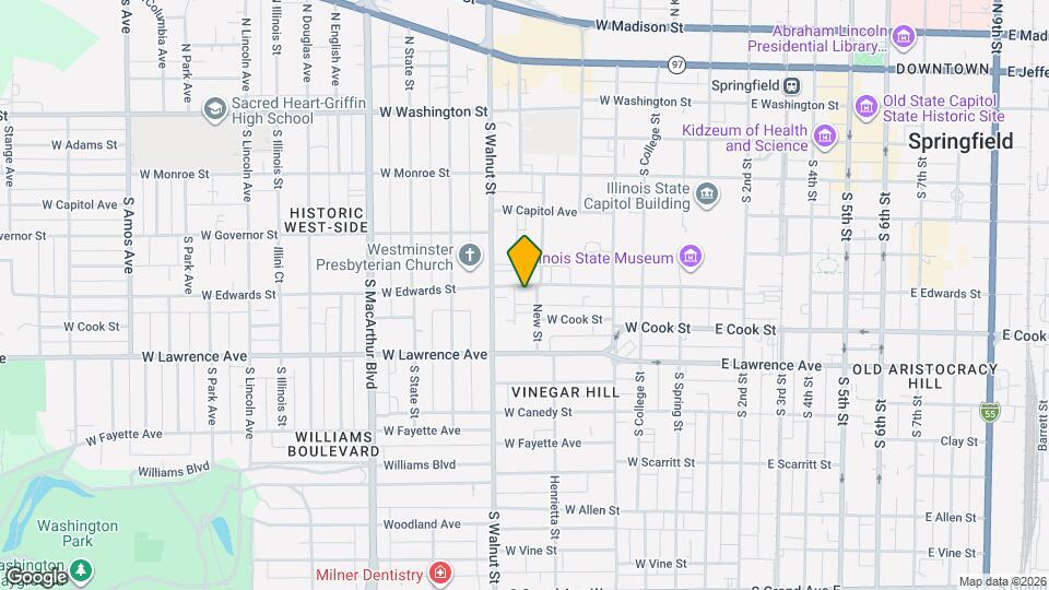 614 W Edwards St Mapa y Detalles de la Ubicación