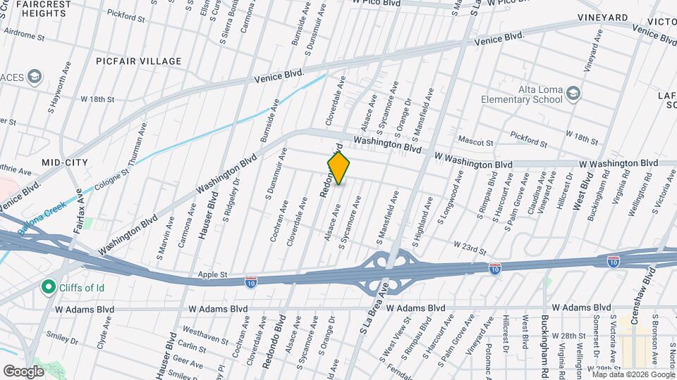 2123 Alsace Ave, Unit Unit A Map and Location Details