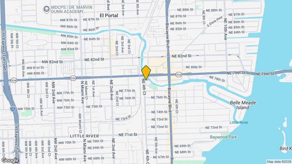 7801 NE 4th Ct Mapa y Detalles de la Ubicación