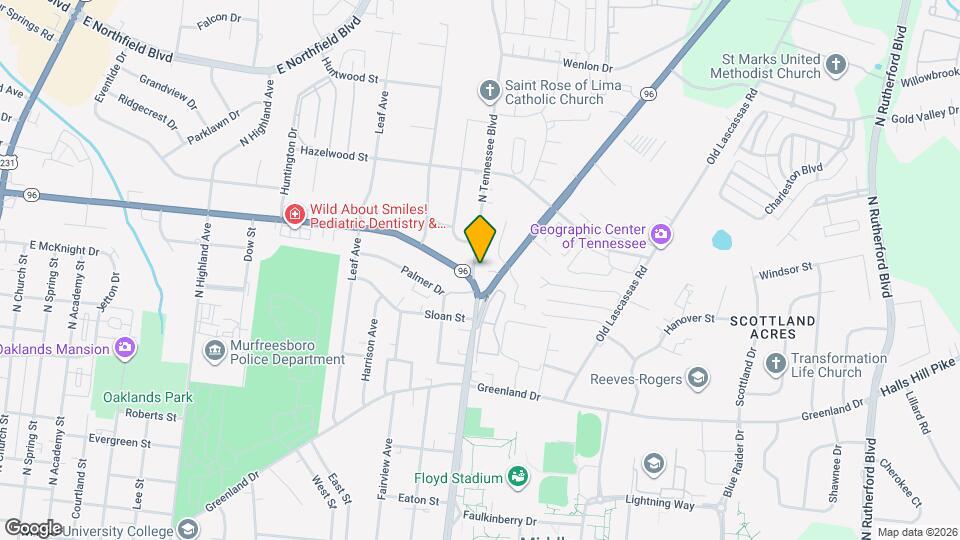 1118 N Tennessee Blvd, Unit 1118 Map and Location Details