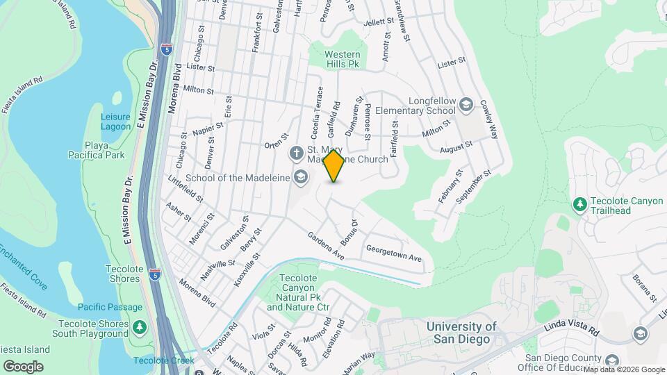 1970 Gardena Pl Map and Location Details