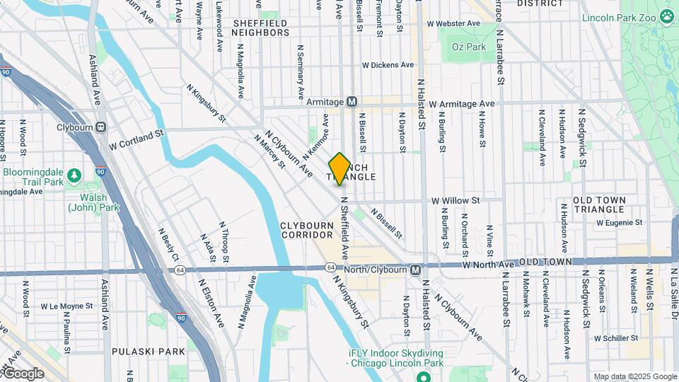 1814 N Sheffield Ave Map and Location Details