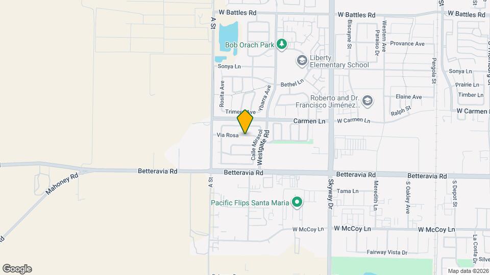 1424 Via Rosa Map and Location Details