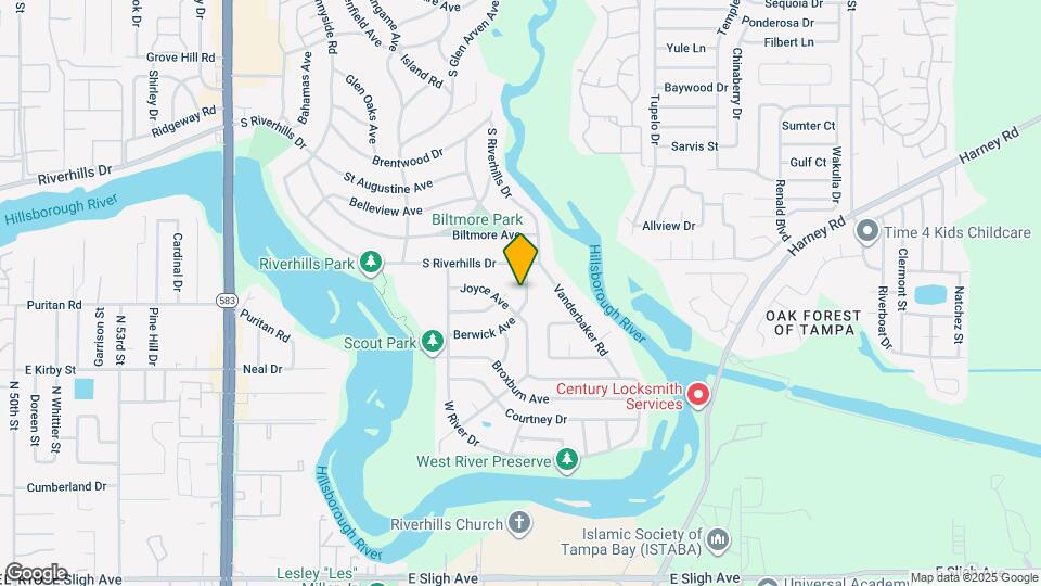 607 E River Dr Map and Location Details