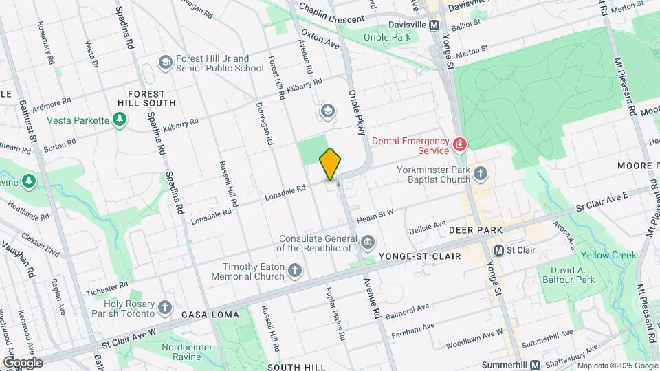 215 Lonsdale Rd Map and Location Details