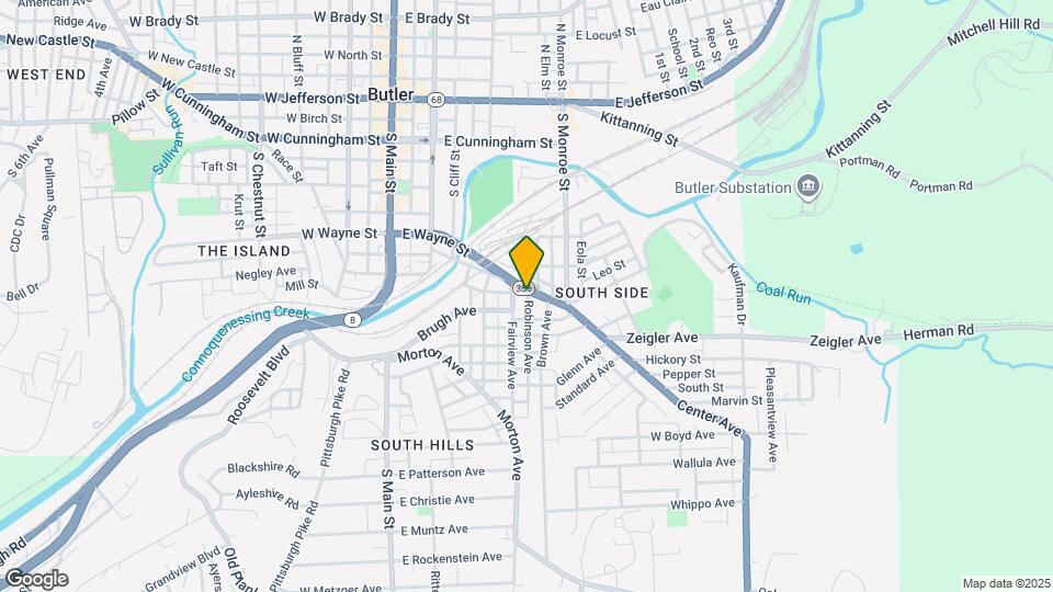 318 Center Ave Map and Location Details