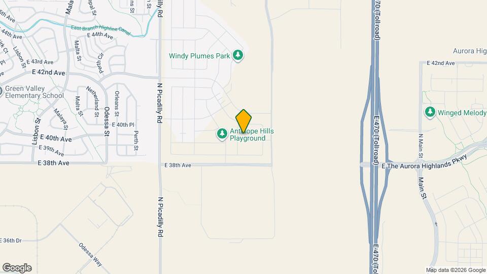 22285 E 39th Ave Map and Location Details