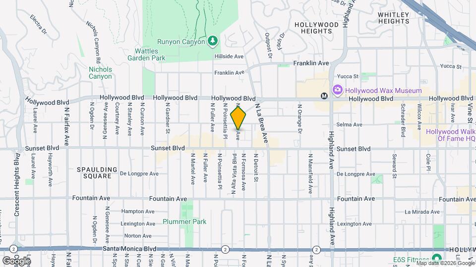 1543 N Formosa Ave, Unit 19 Mapa y Detalles de la Ubicación