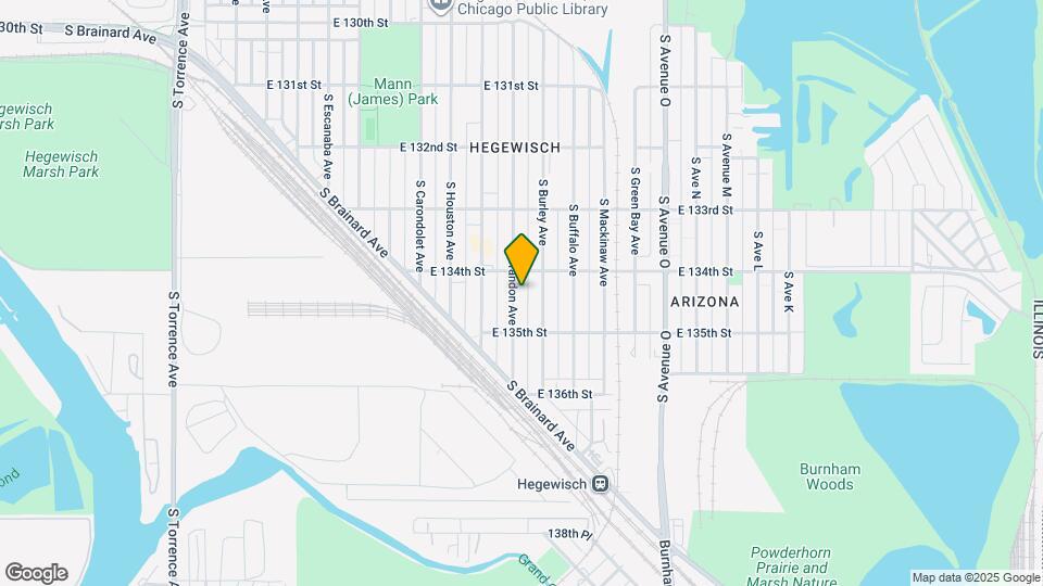 13419 S Brandon Ave Map and Location Details