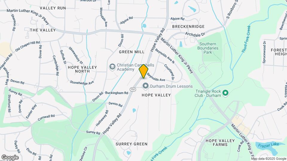 3485 Hope Valley Rd Mapa y Detalles de la Ubicación