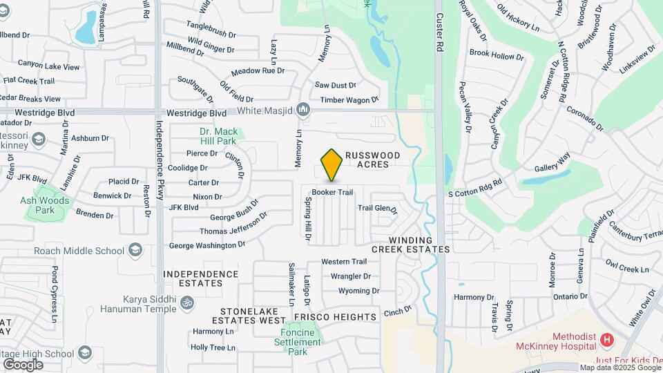 15564 Booker Trail Mapa y Detalles de la Ubicación