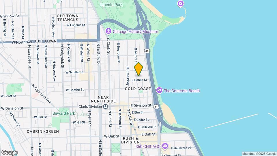 1335 N Astor St, Unit 1 Map and Location Details