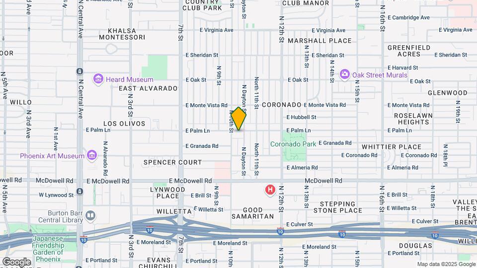 1011-1015 E Palm Ln Map and Location Details