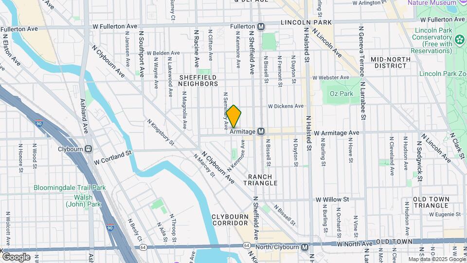 1034 W Armitage Ave Map and Location Details