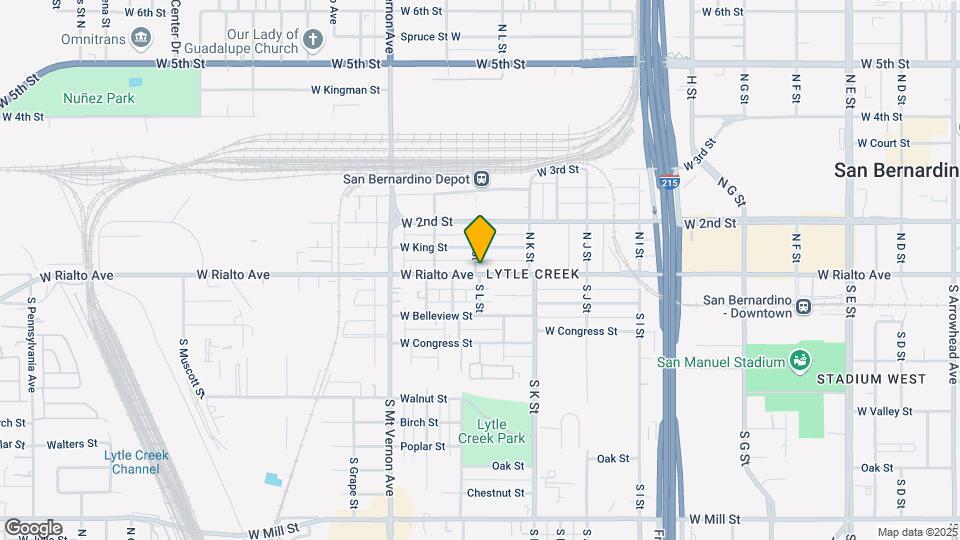 1170 W Rialto Ave Map and Location Details