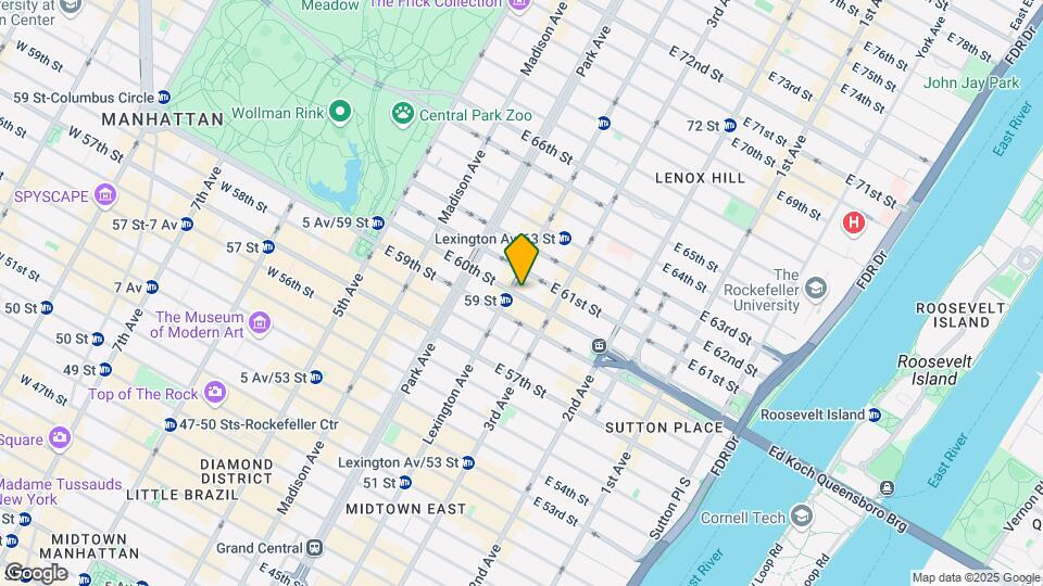 145 E 60th St Map and Location Details