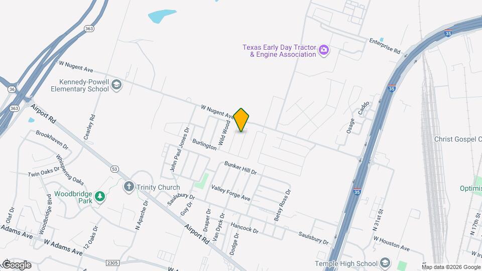 1206 Roanoke Dr Map and Location Details