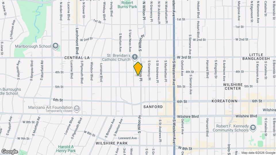 423 S Wilton Pl Map and Location Details