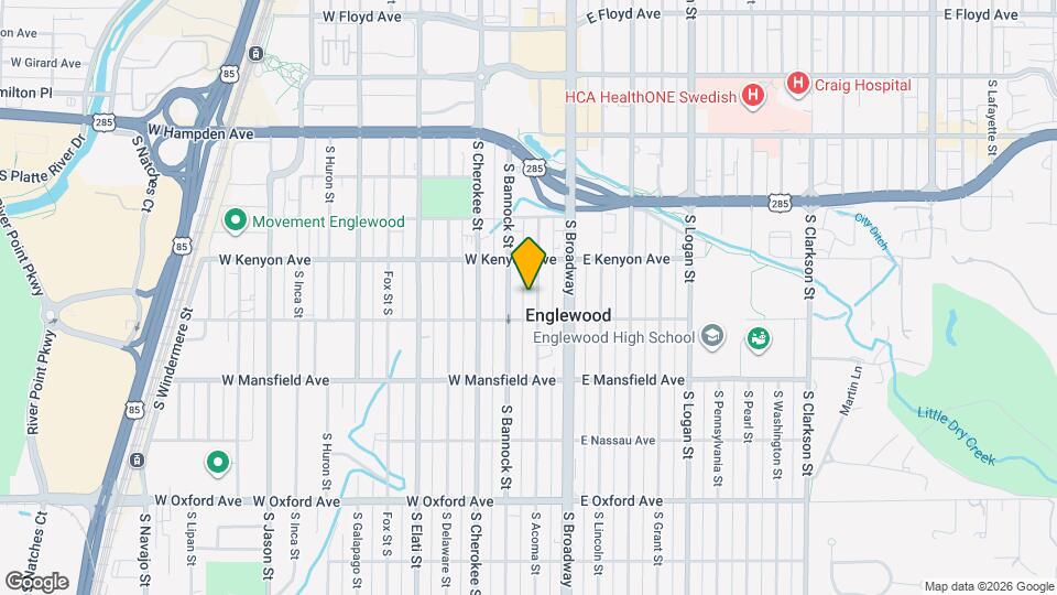 3757 S. Acoma St., Unit Unit B Map and Location Details