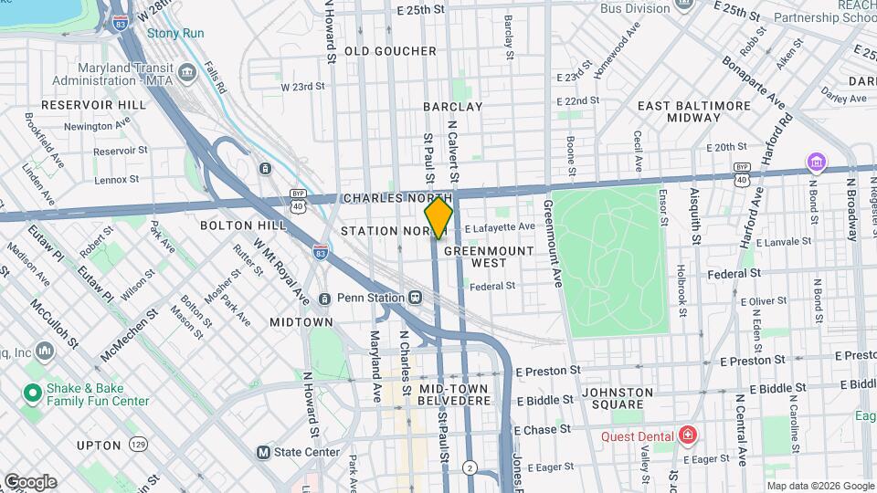 1719 Saint Paul St, Unit 3 Map and Location Details