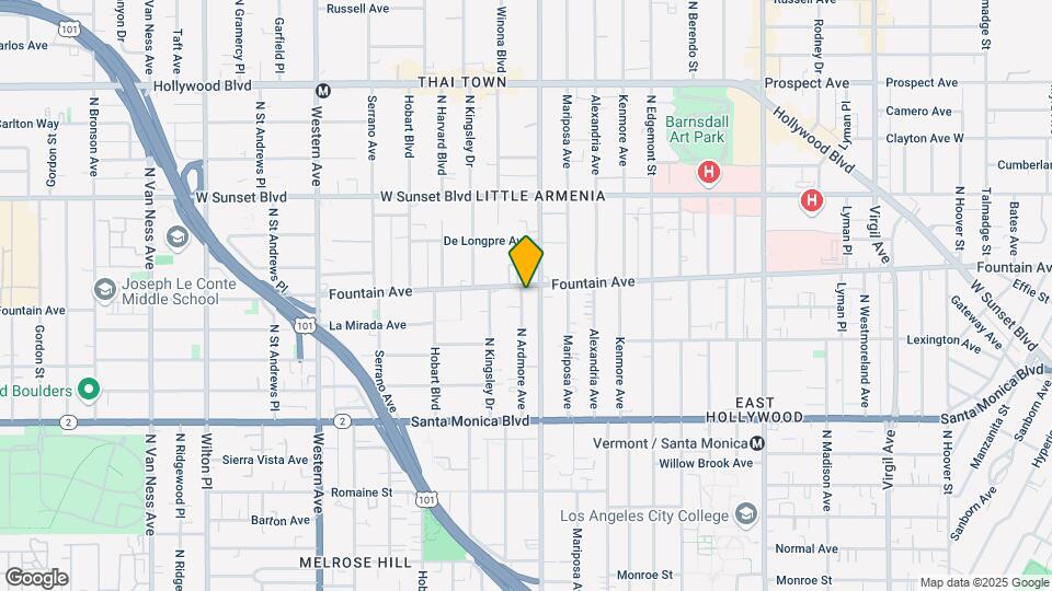 1280-1286 N Ardmore Ave Map and Location Details