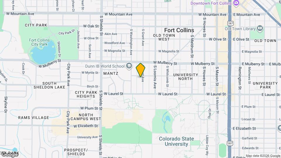 607 S Grant Ave Map and Location Details