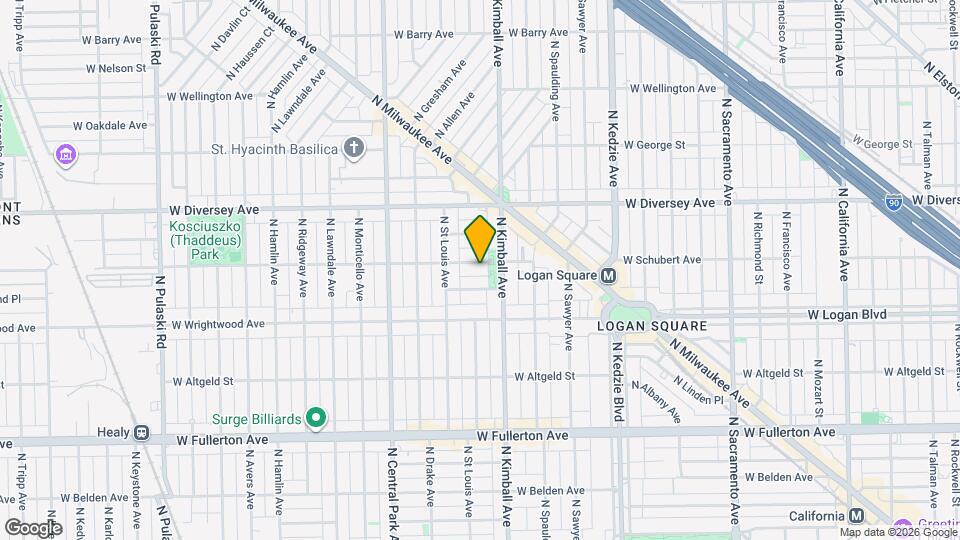 3423 W Schubert Ave Map and Location Details