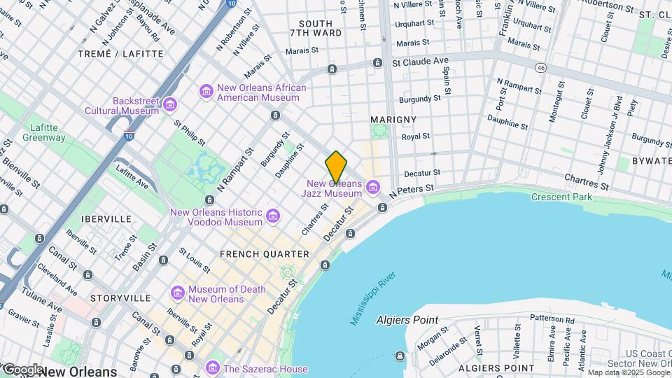 1225 Chartres St Map and Location Details