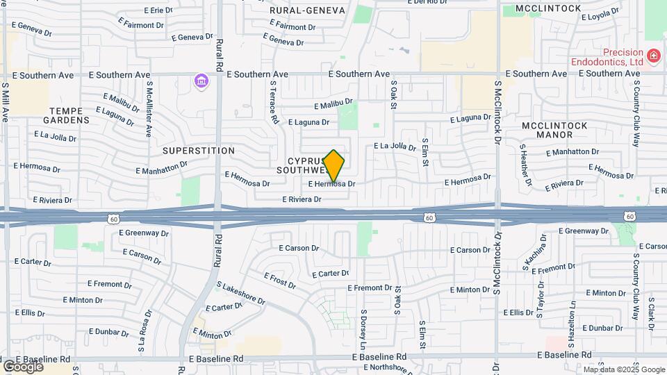 1245 E Hermosa Dr Map and Location Details