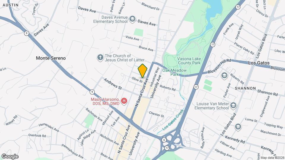 102 Olive St Mapa y Detalles de la Ubicación