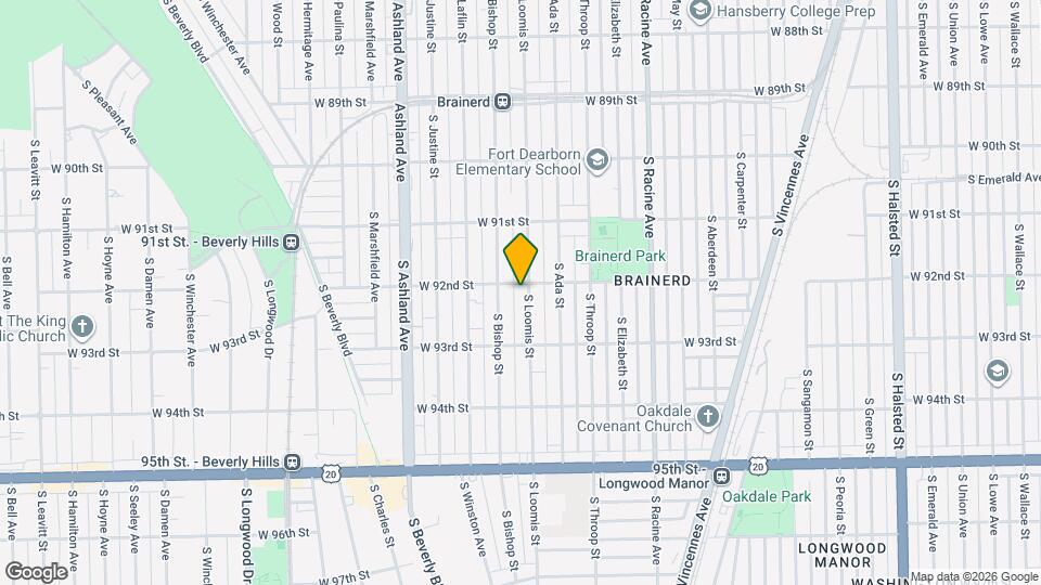 9202 S Loomis St Map and Location Details