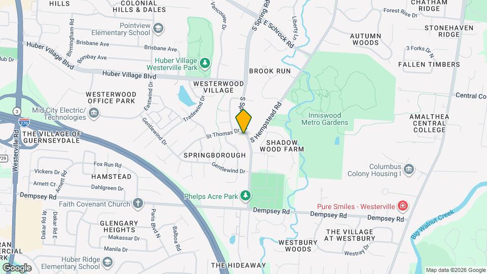 953 S Spring Rd Map and Location Details