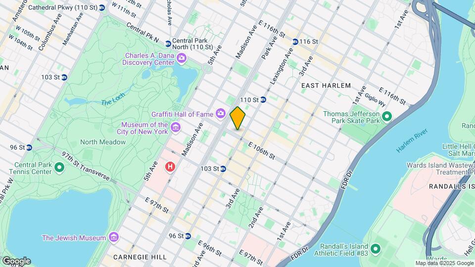 125 E 106th St Map and Location Details