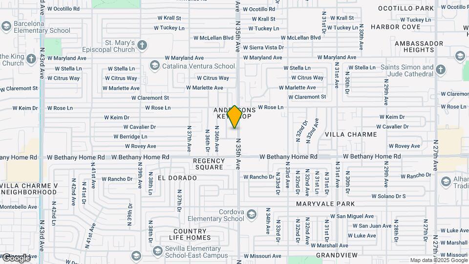 6112 N 35th Ave Mapa y Detalles de la Ubicación
