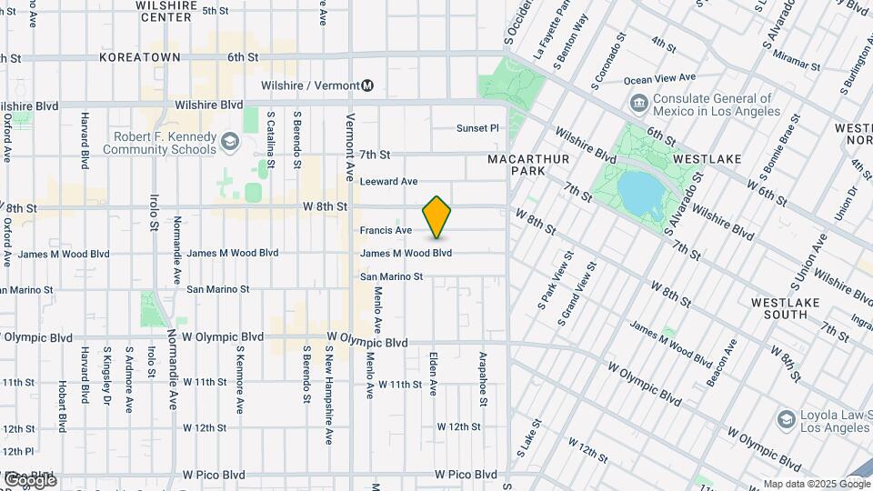 2729 James M Wood Blvd Mapa y Detalles de la Ubicación