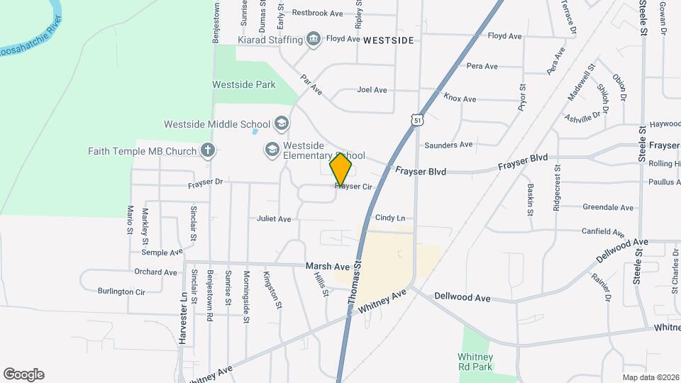 925 Frayser Cir Map and Location Details