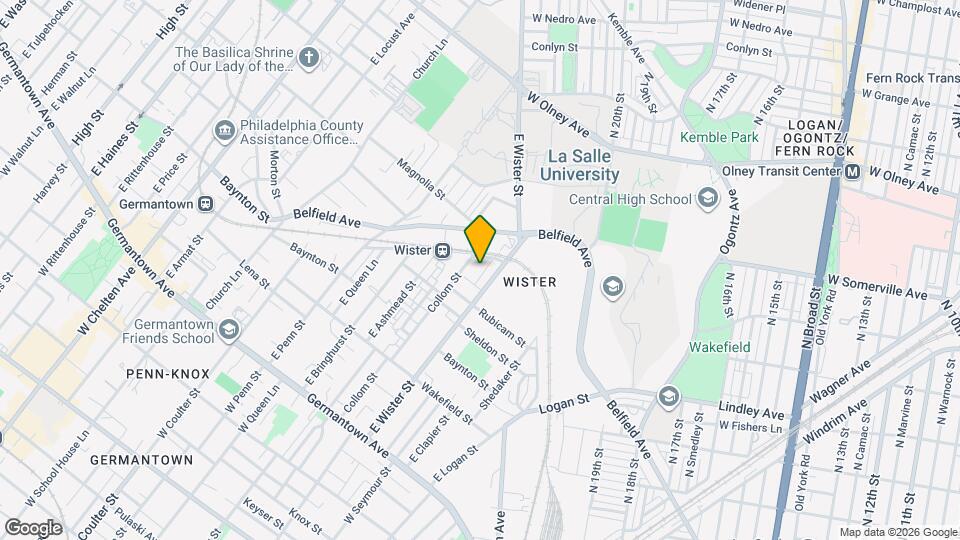 417 E Wister St Mapa y Detalles de la Ubicación
