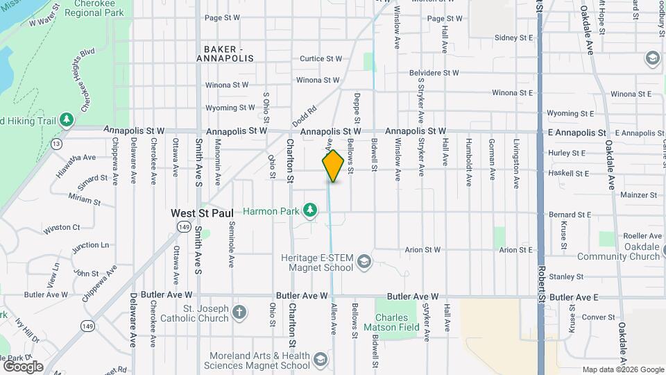 966 Allen Ave Map and Location Details
