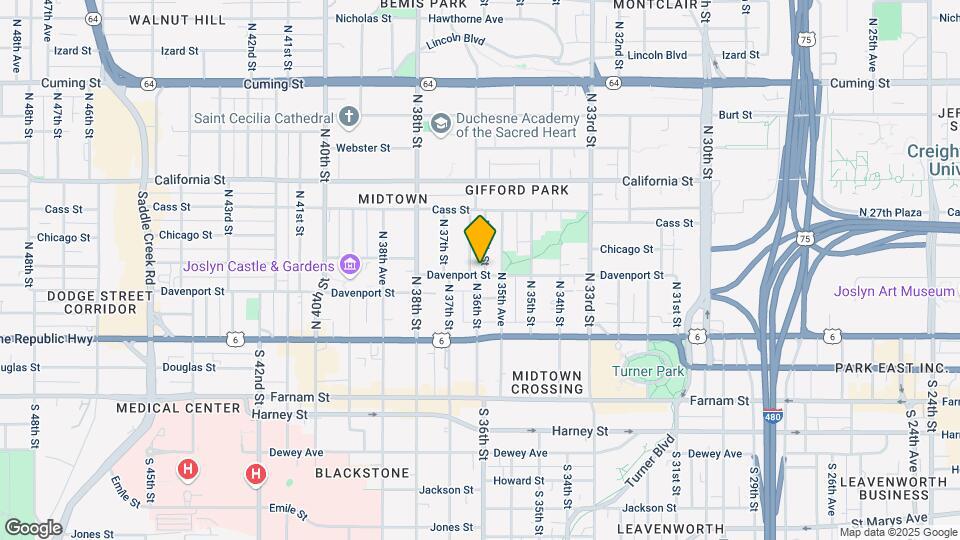 3606 Davenport St Map and Location Details