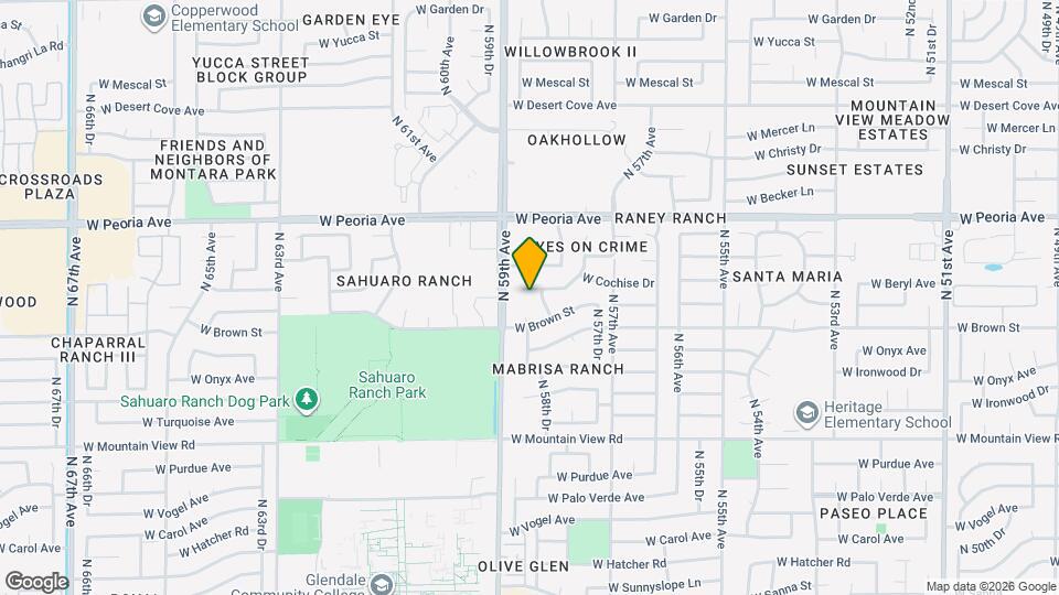 5833 W Comet Ave Map and Location Details