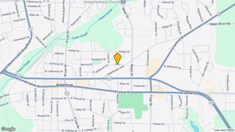 621 E Jefferson St Map and Location Details