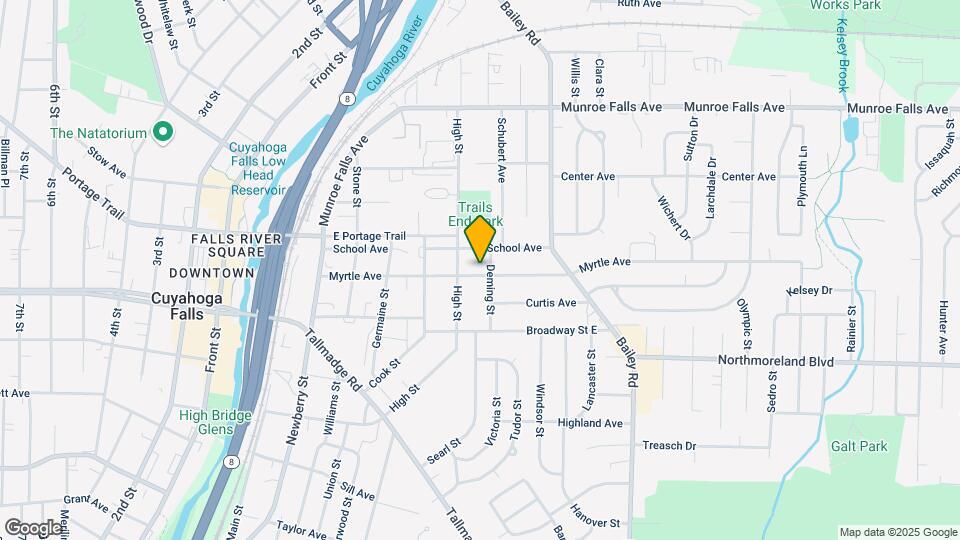 735 Myrtle Ave Map and Location Details