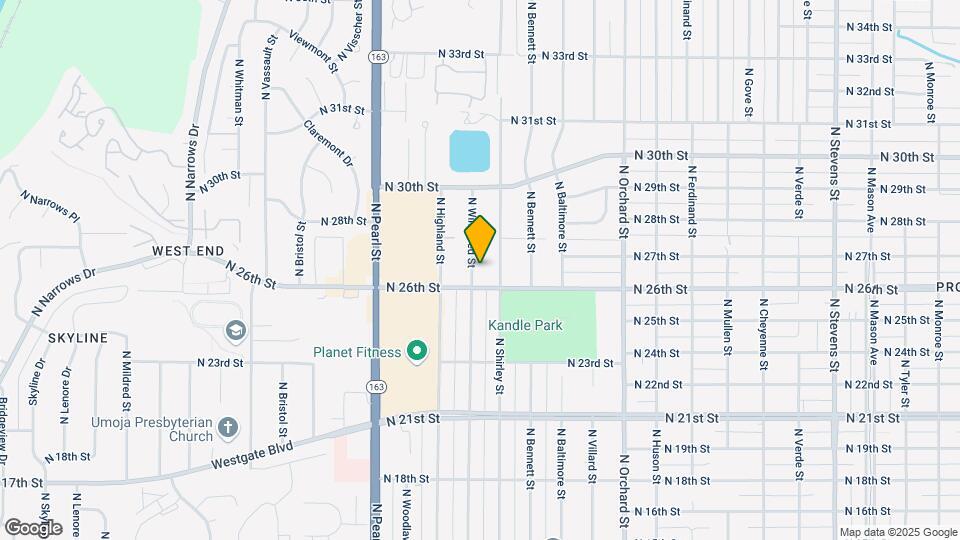 2609 N Winnifred St Mapa y Detalles de la Ubicación