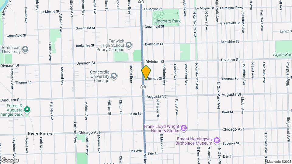 1039 N Harlem Ave Map and Location Details