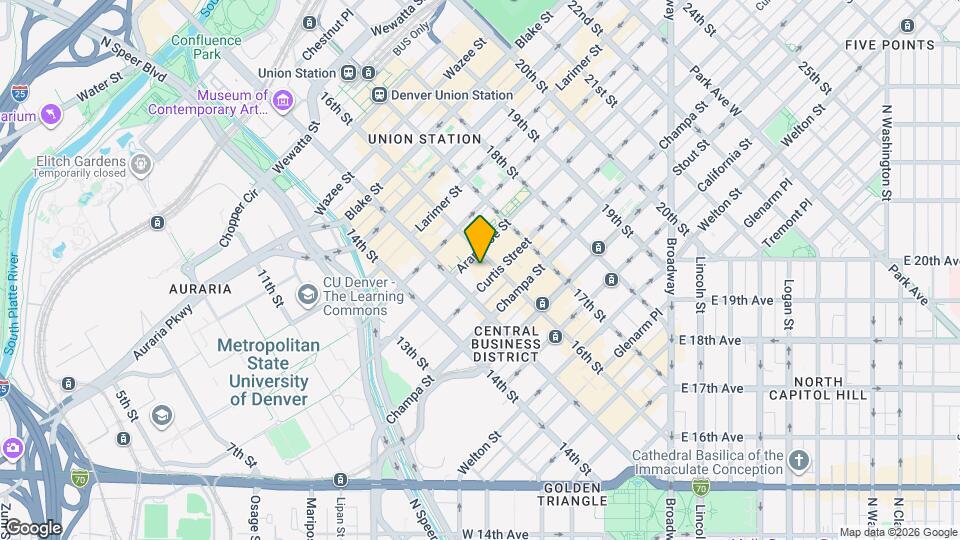 1020 16th St Mall Map and Location Details