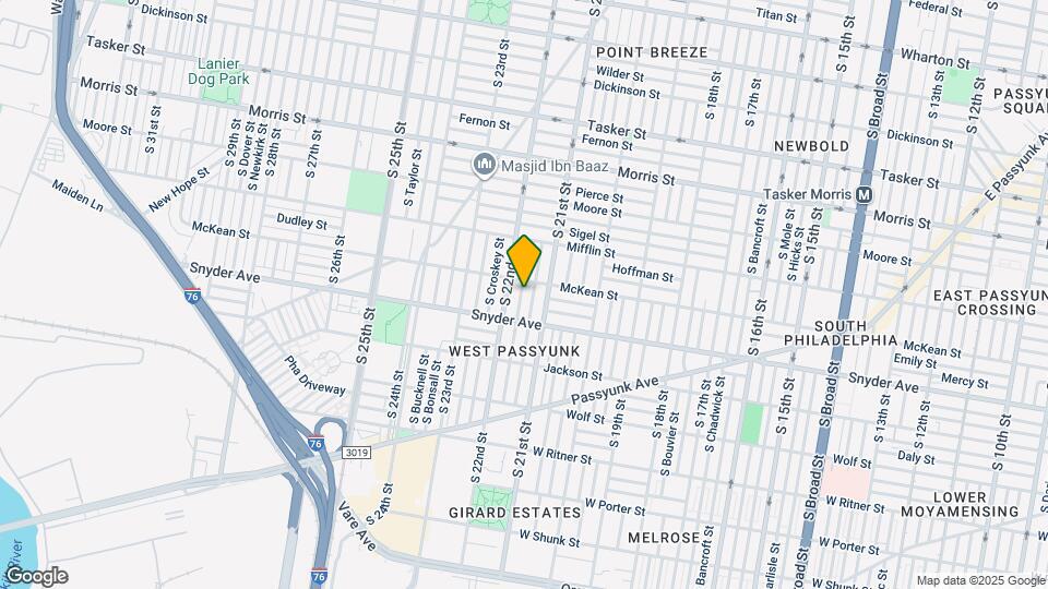 2019 S Beechwood St, Unit 1 Map and Location Details
