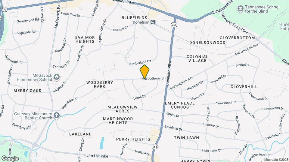 2639 Woodberry Dr Map and Location Details